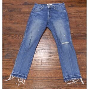 Amo Babe Dive Bar Destroy Blue Jeans Pants Women's Size 29